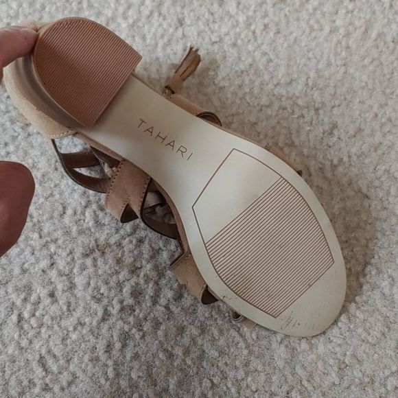 TAHARI SANDALS GLADIATOR SUEDE - Picture 9 of 9